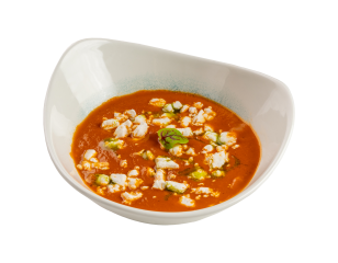 Tomātu zupa ar kazas sieru 